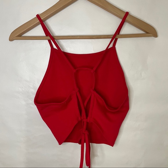(Sold Elsewhere) Red Garage Crop Top with Open Back!! - Picture 2 of 4